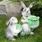 Фигура садовая Заяц с капустой серый, символ года HITSAD U09093-Gray U09093-Gray - фото 67082
