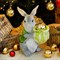 Фигура садовая Заяц с капустой серый, символ года HITSAD U09093-Gray U09093-Gray - фото 67084